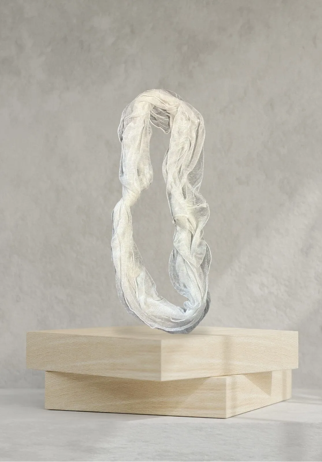 SILKY FEEL SOLID WHITE INFINITY SCARF