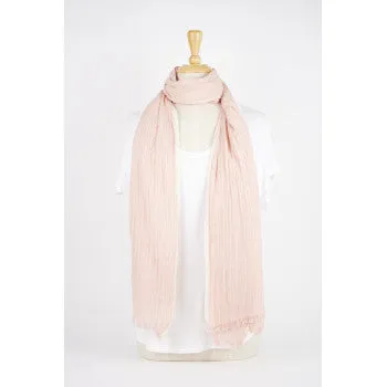 Soft Pink/White Stripe Scarf