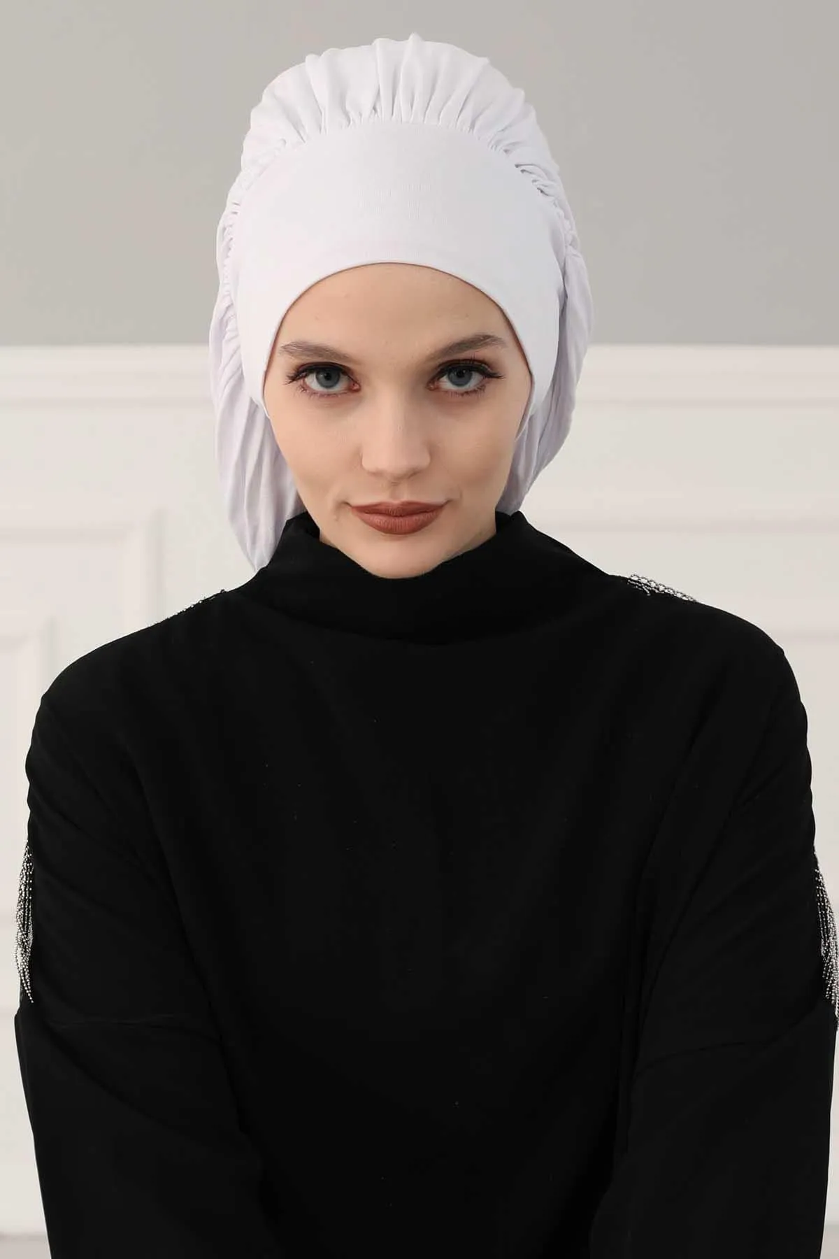 Stylish Cotton Instant Turban For Women Plain Head Wrap, Trendy Soft Beanie Hat for Daily Occasions, Comfortable Chemo Headwear,B-25