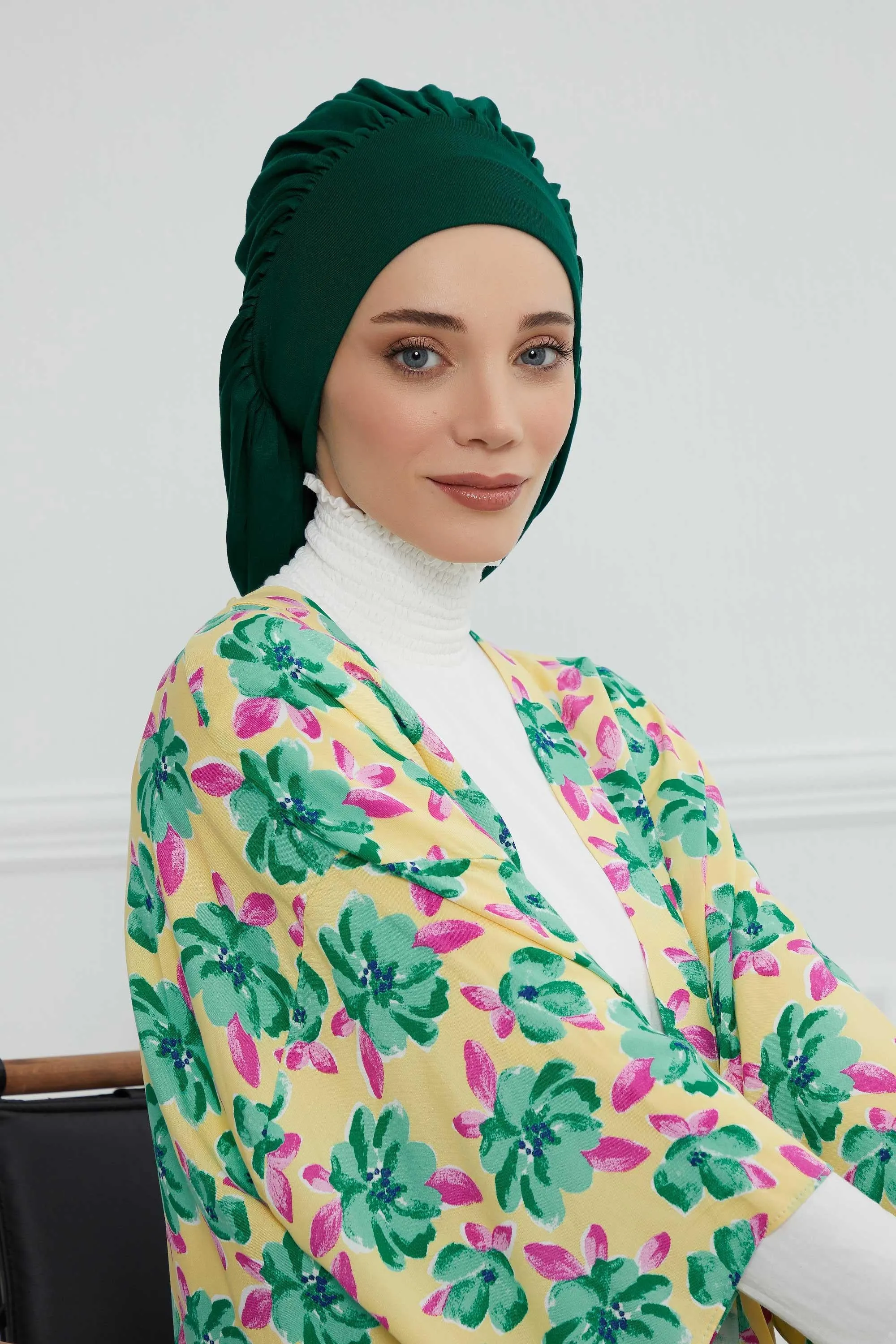 Stylish Cotton Instant Turban For Women Plain Head Wrap, Trendy Soft Beanie Hat for Daily Occasions, Comfortable Chemo Headwear,B-25