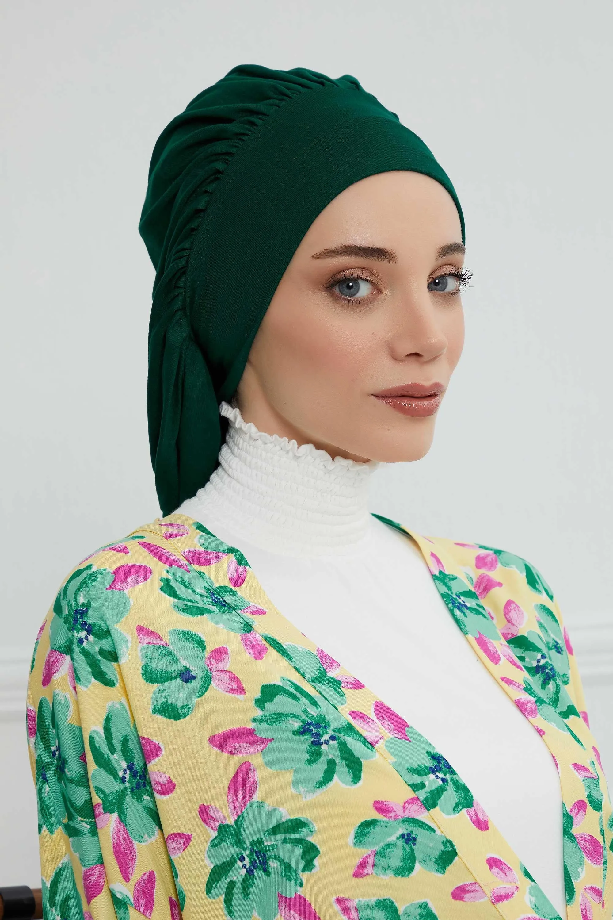 Stylish Cotton Instant Turban For Women Plain Head Wrap, Trendy Soft Beanie Hat for Daily Occasions, Comfortable Chemo Headwear,B-25