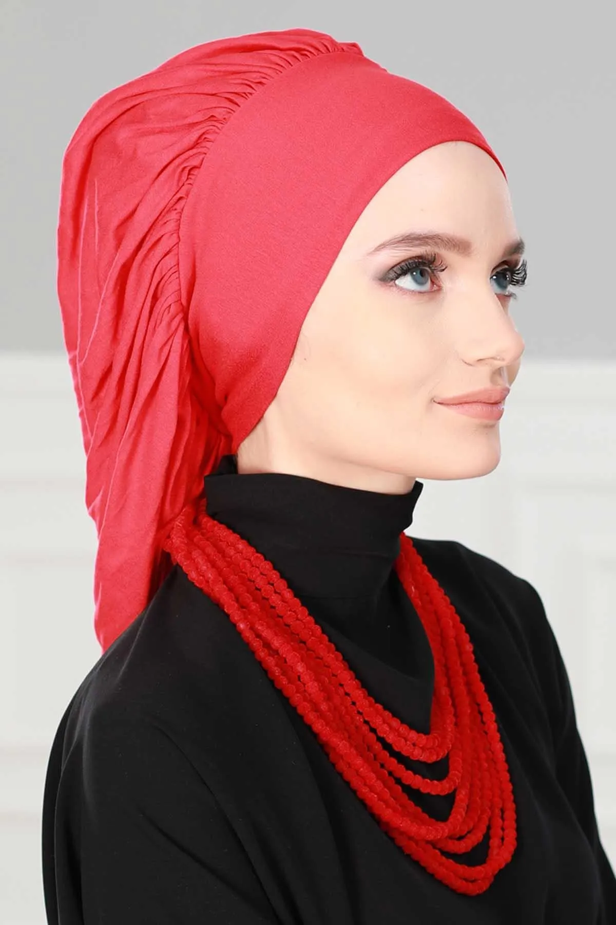 Stylish Cotton Instant Turban For Women Plain Head Wrap, Trendy Soft Beanie Hat for Daily Occasions, Comfortable Chemo Headwear,B-25