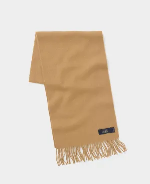 Tan Fringed Wool Scarf