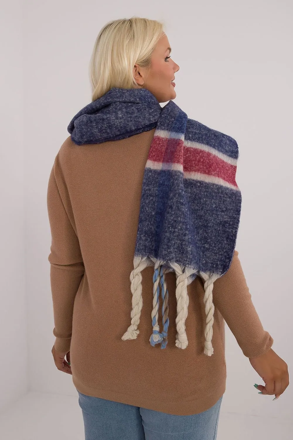 TEEK - Big Plaid Fringe Scarf