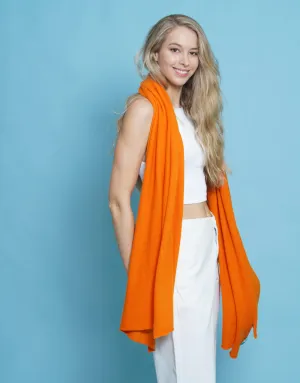 The Soft Cashmere Scarf in Orange