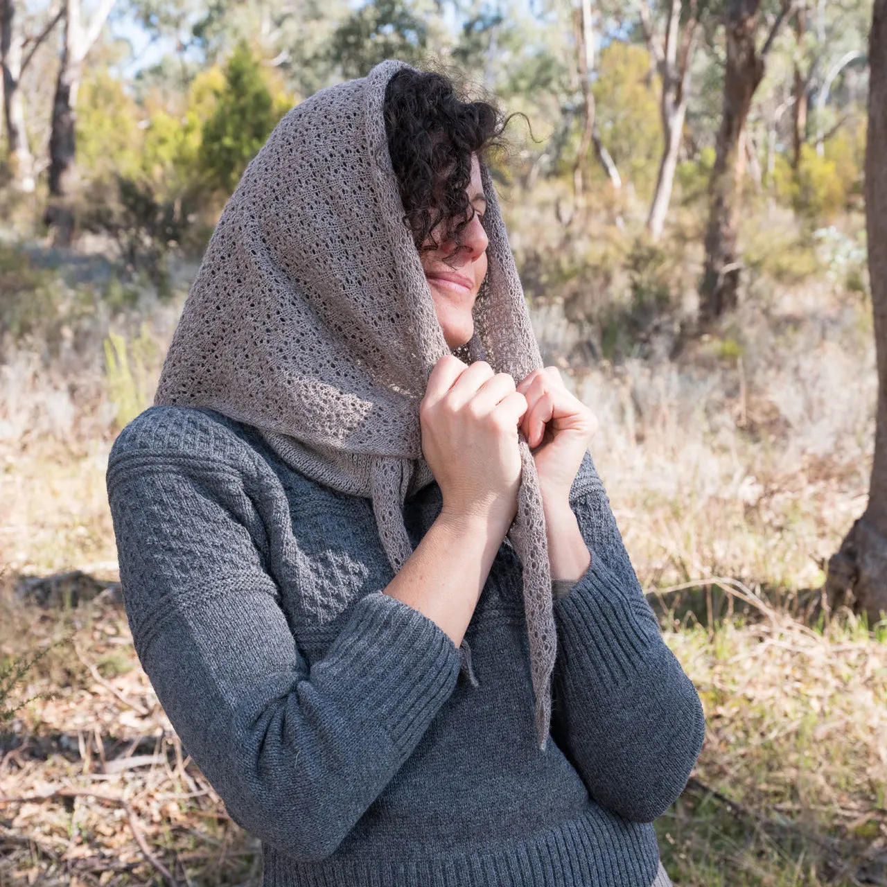 Triangle Scarf in Baby Alpaca (Adults) *Last One!