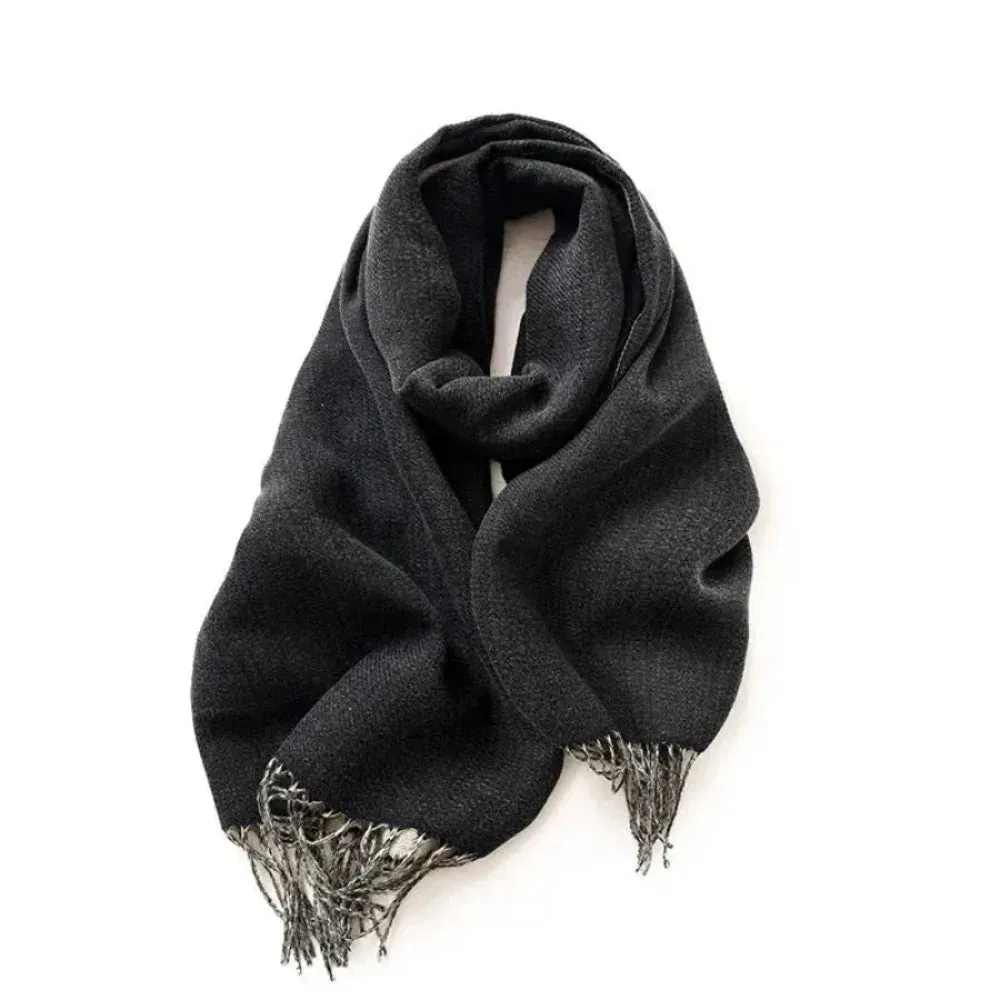 Two Tone Warm And Soft Wrapping Style Scarf