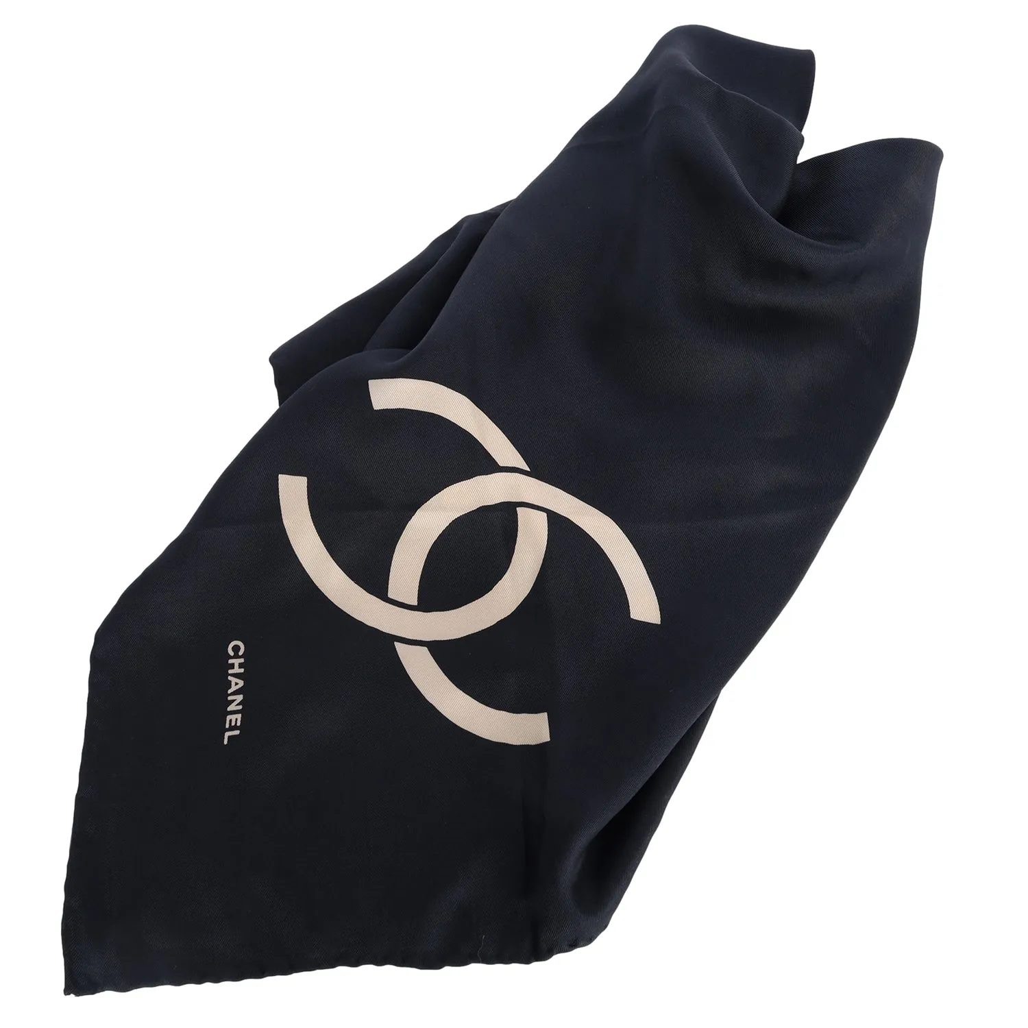 Vintage Chanel CC Logo Silk Scarf (Authentic Pre-Owned)