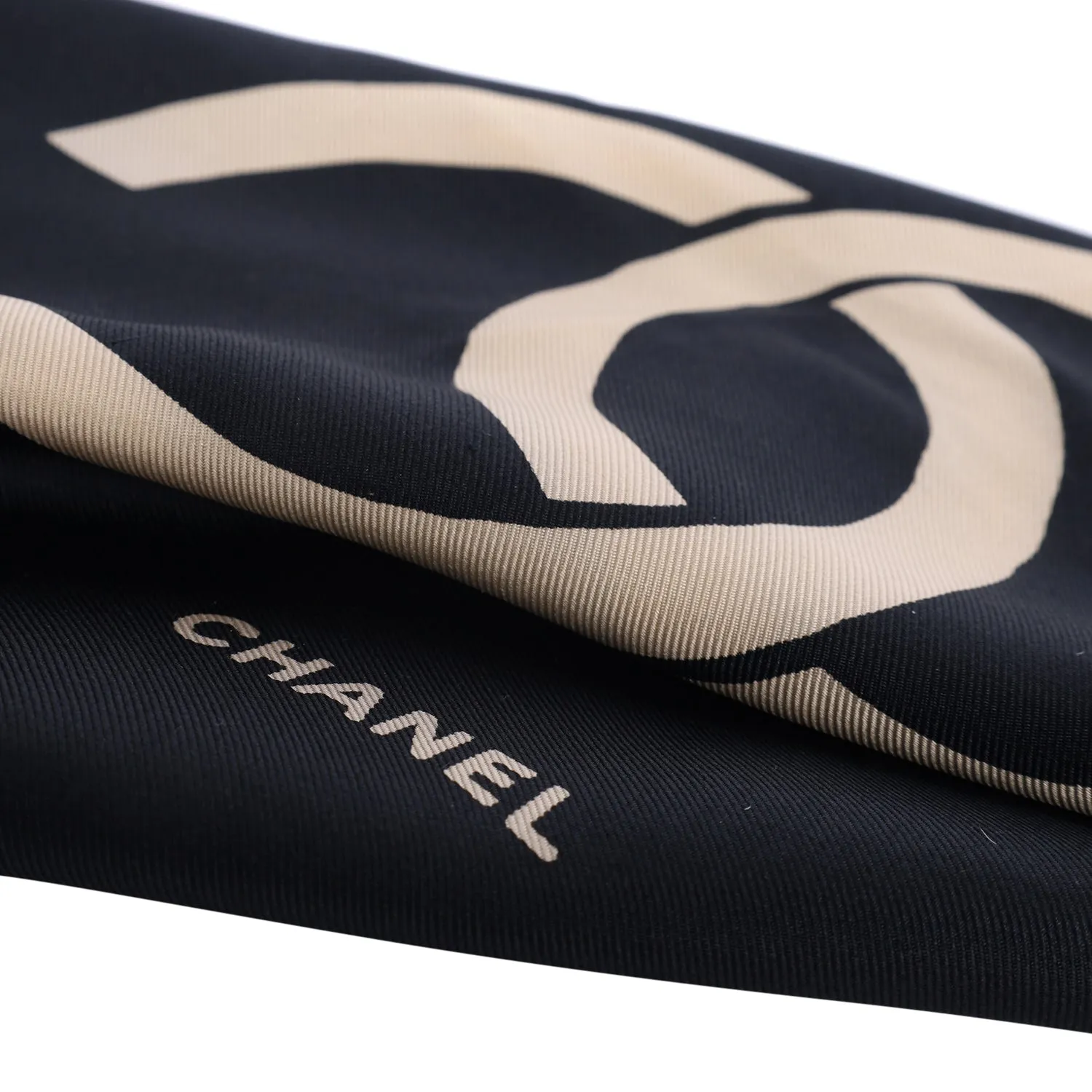 Vintage Chanel CC Logo Silk Scarf (Authentic Pre-Owned)