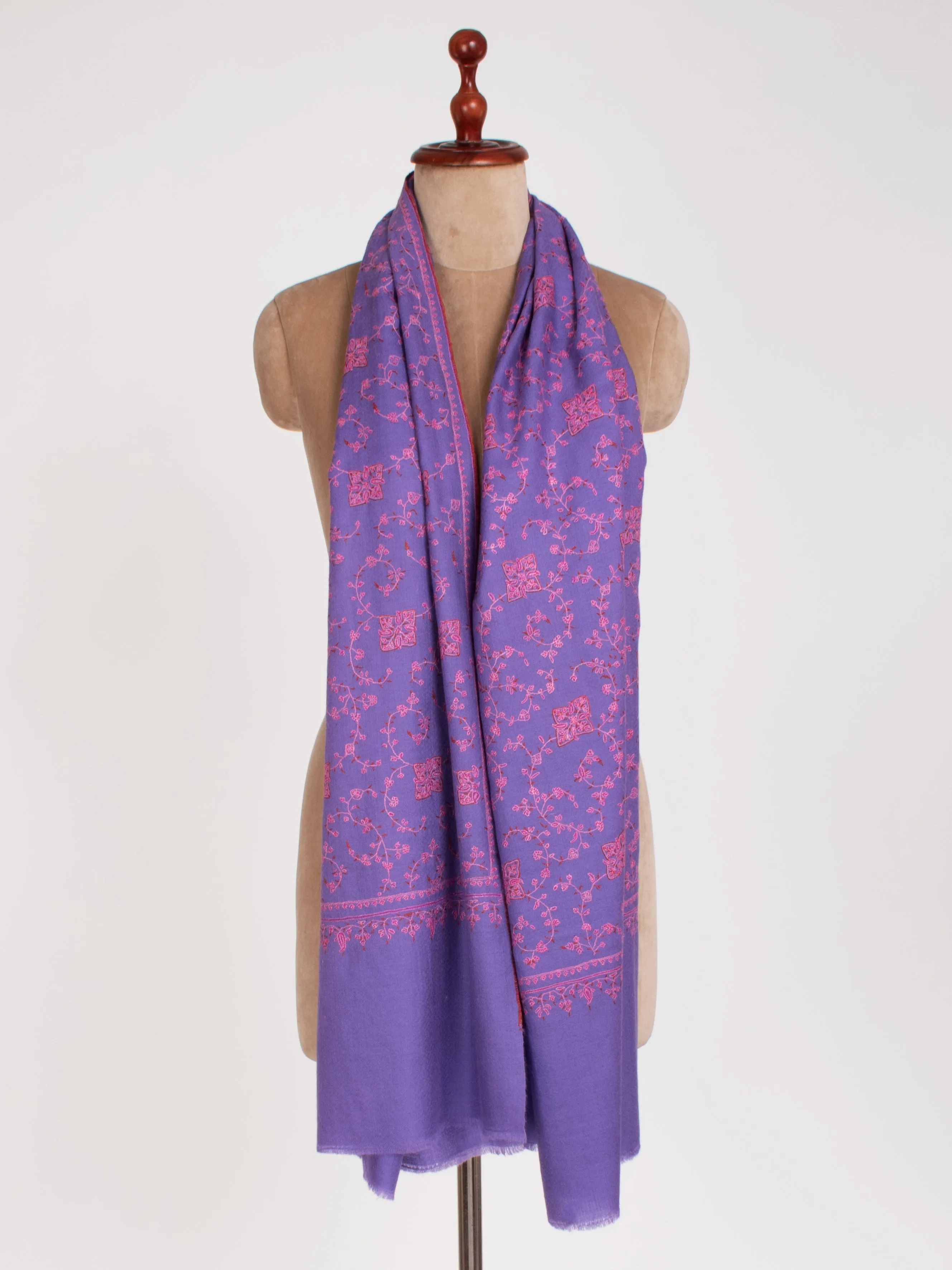 Violet Sozni Embroidered Cashmere Gift Scarf