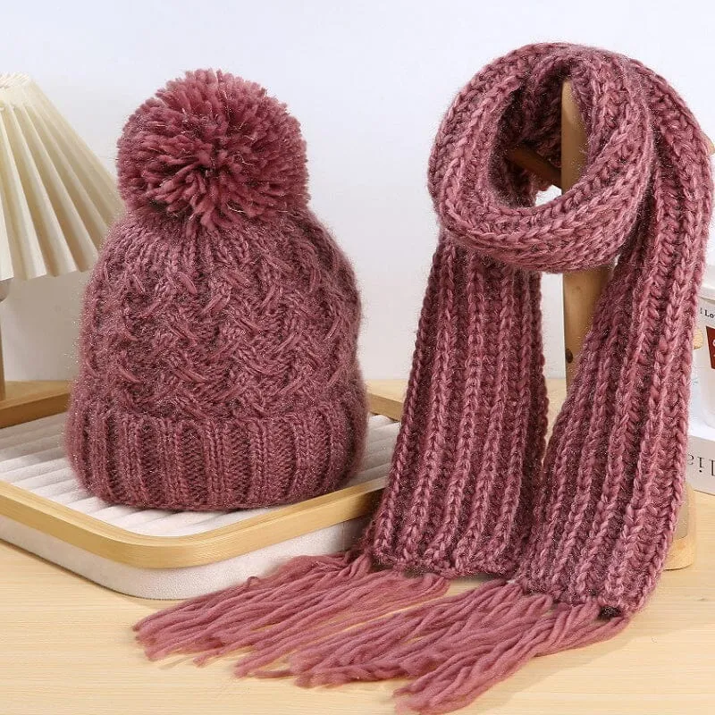 Winter Beanie Hat Scarf Set 1115 (6 units)