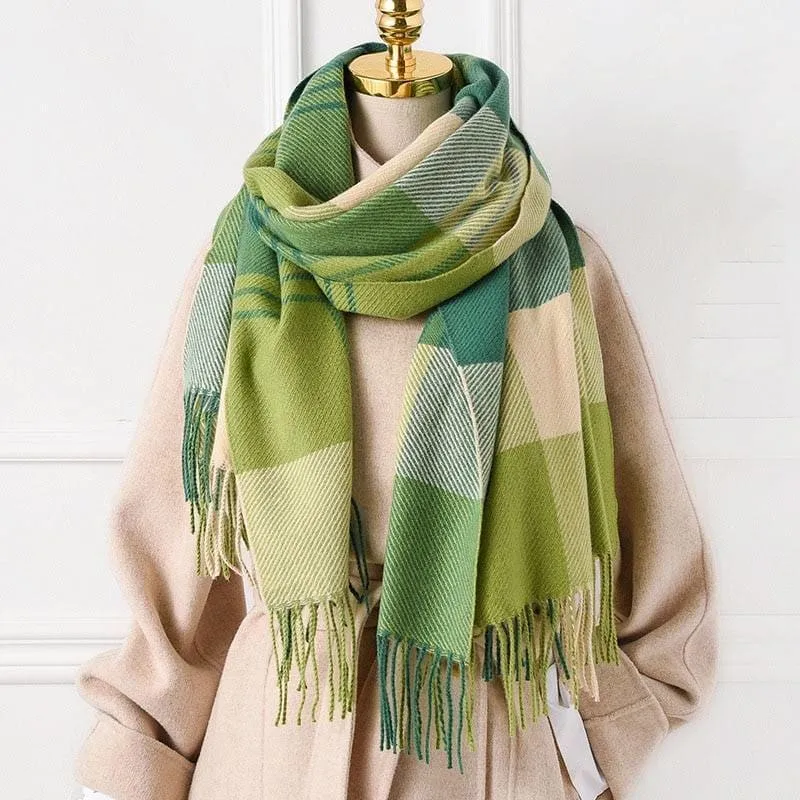 winter warm thicked blanket scarves For ladies