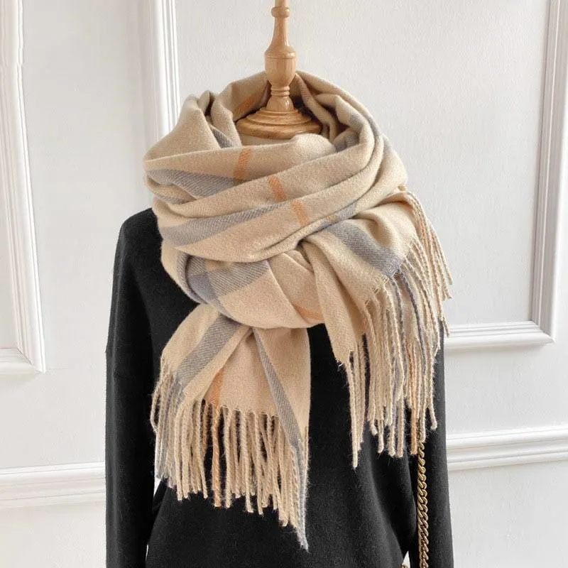 winter warm thicked blanket scarves For ladies