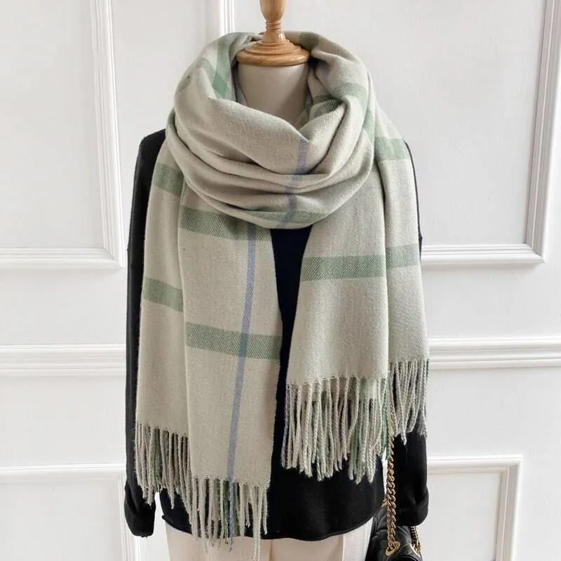 winter warm thicked blanket scarves For ladies