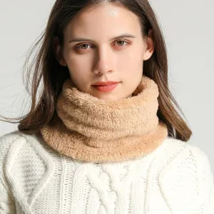 Women's Cashmere Soft & Plush Solid Color Thick Collar Scarf