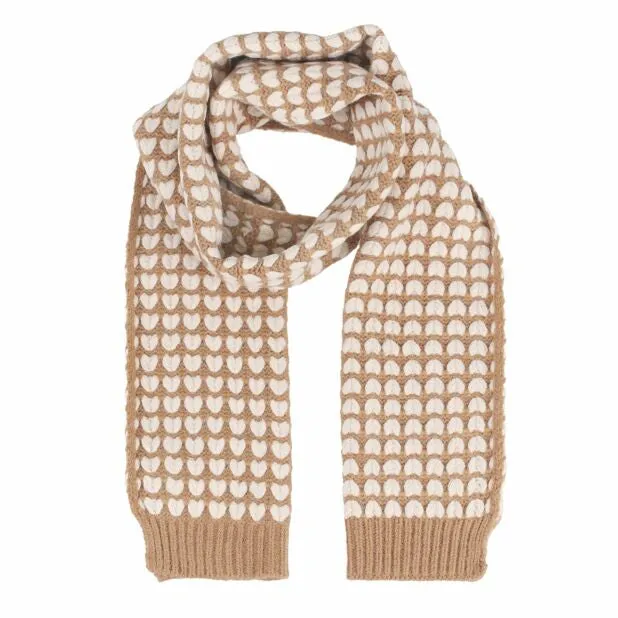 Zelly 10558 Knitted Hearts Scarf (3 Colours)