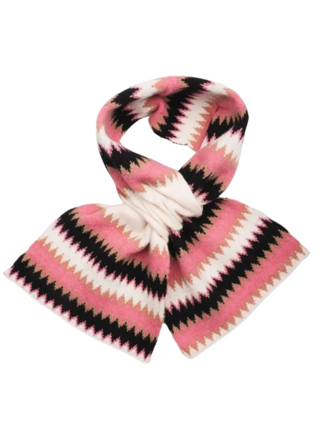 Zelly 10560 Zig Zag Pull Through Knitted Scarf (2 Colours)